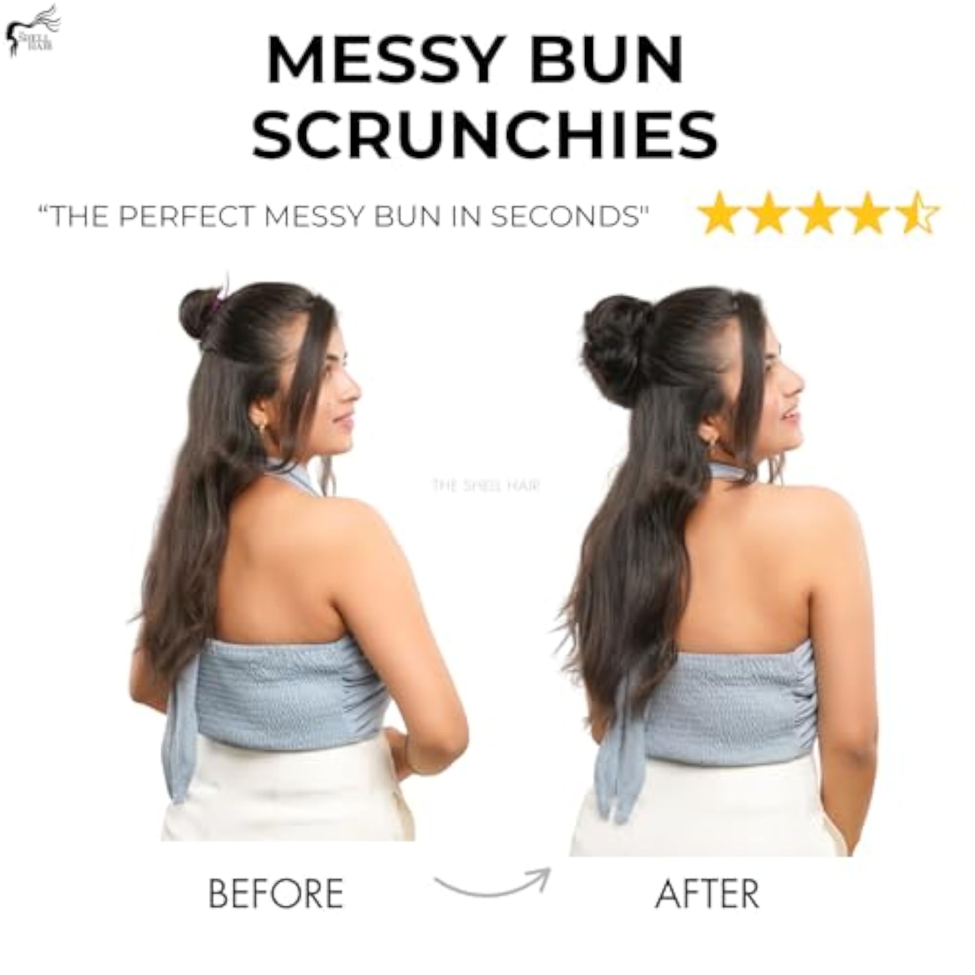 Women's Messy Bun Scrunchie Juda, Human Hair Extension